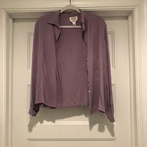 Talbots Lavender Button down
